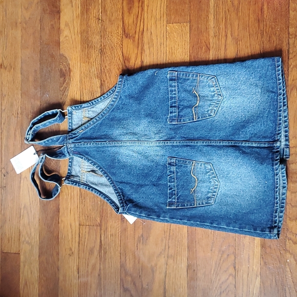 7 for all mankind Denim Overall Dress - Picture 3 of 7